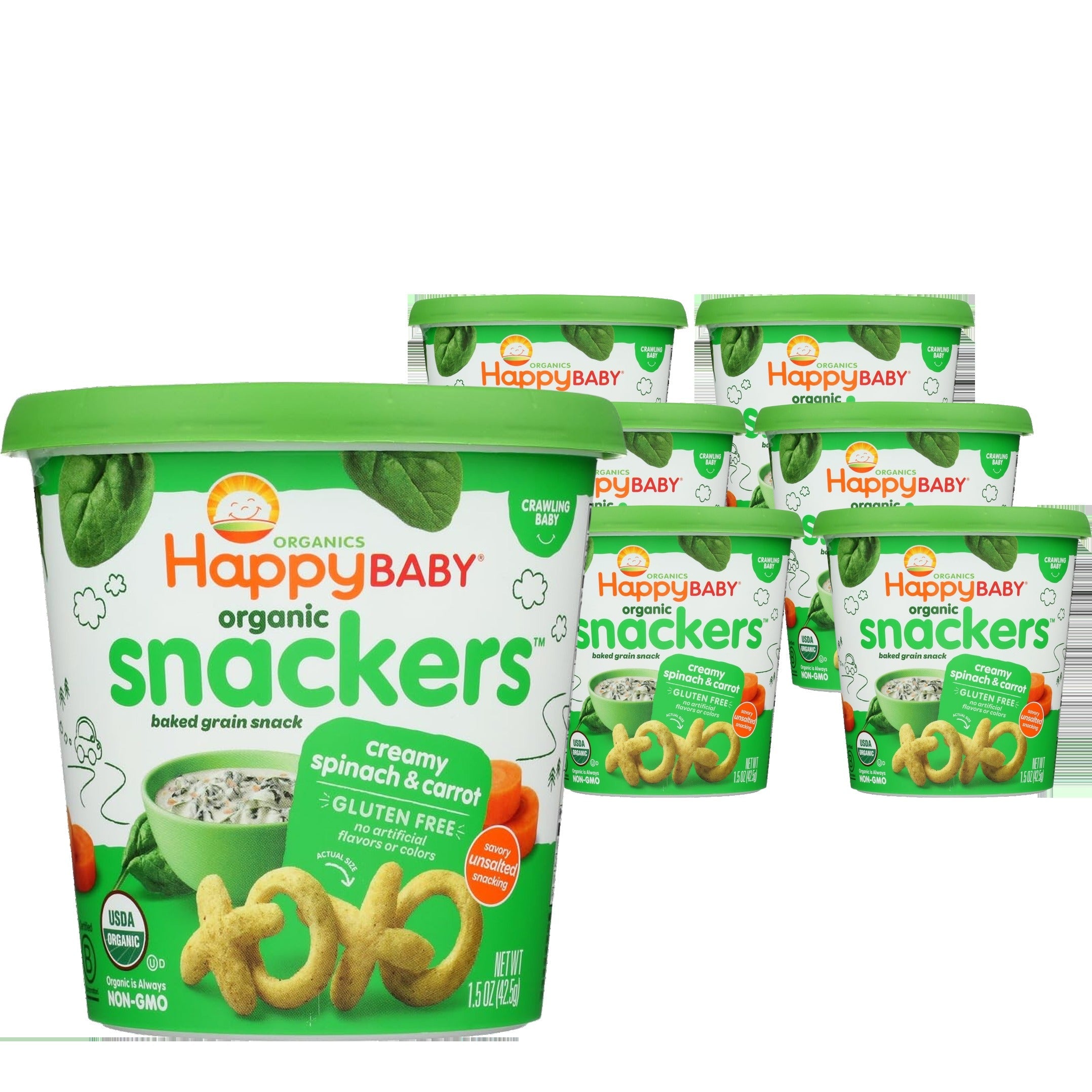 Organic Creamy Spinach & Carrot Baby Food (6 Pack)