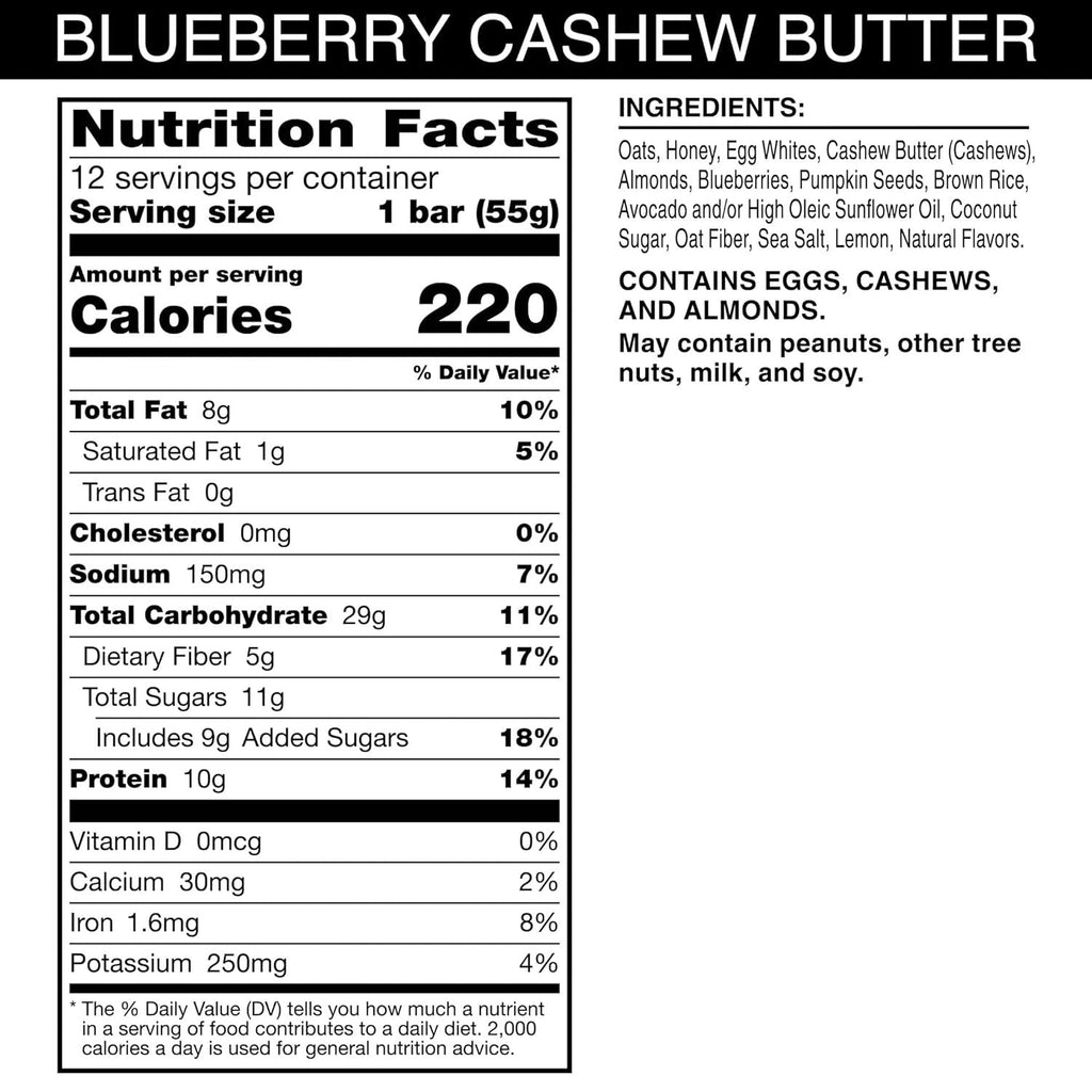 Blueberry Cashew Protein Bar (12 CT)