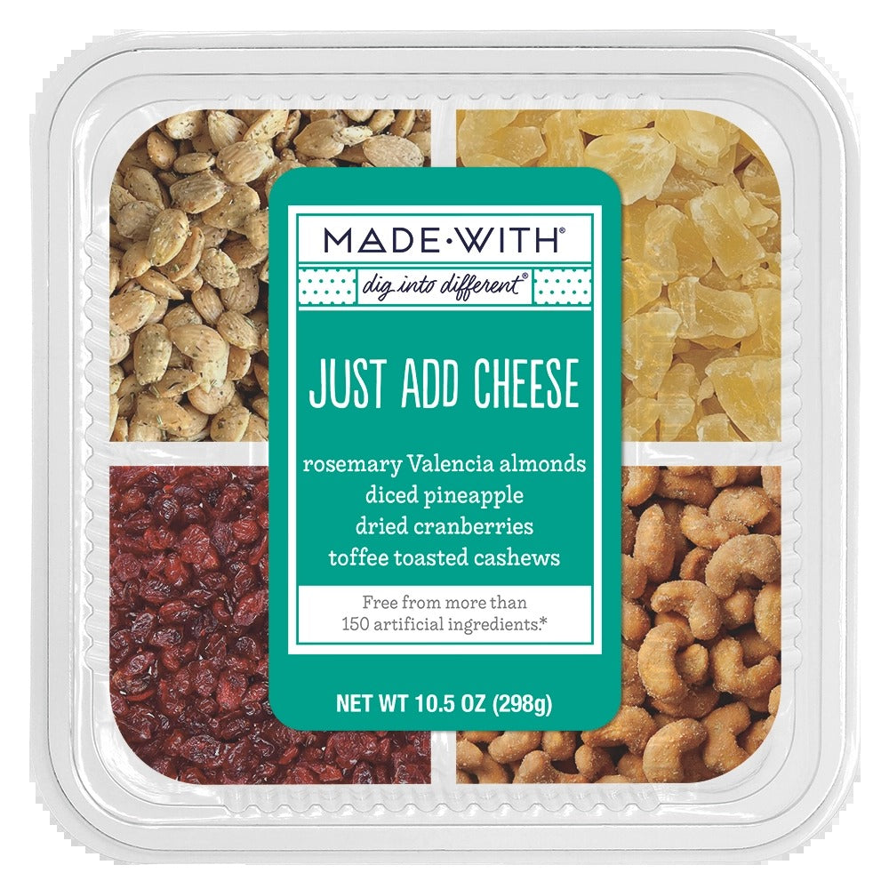 Almonds, Pineapple, Cranberries, Toffee Roasted Cashews Quad