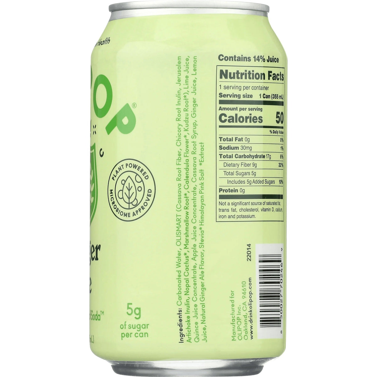 Ginger Ale Prebiotic Soda (12 Pack)
