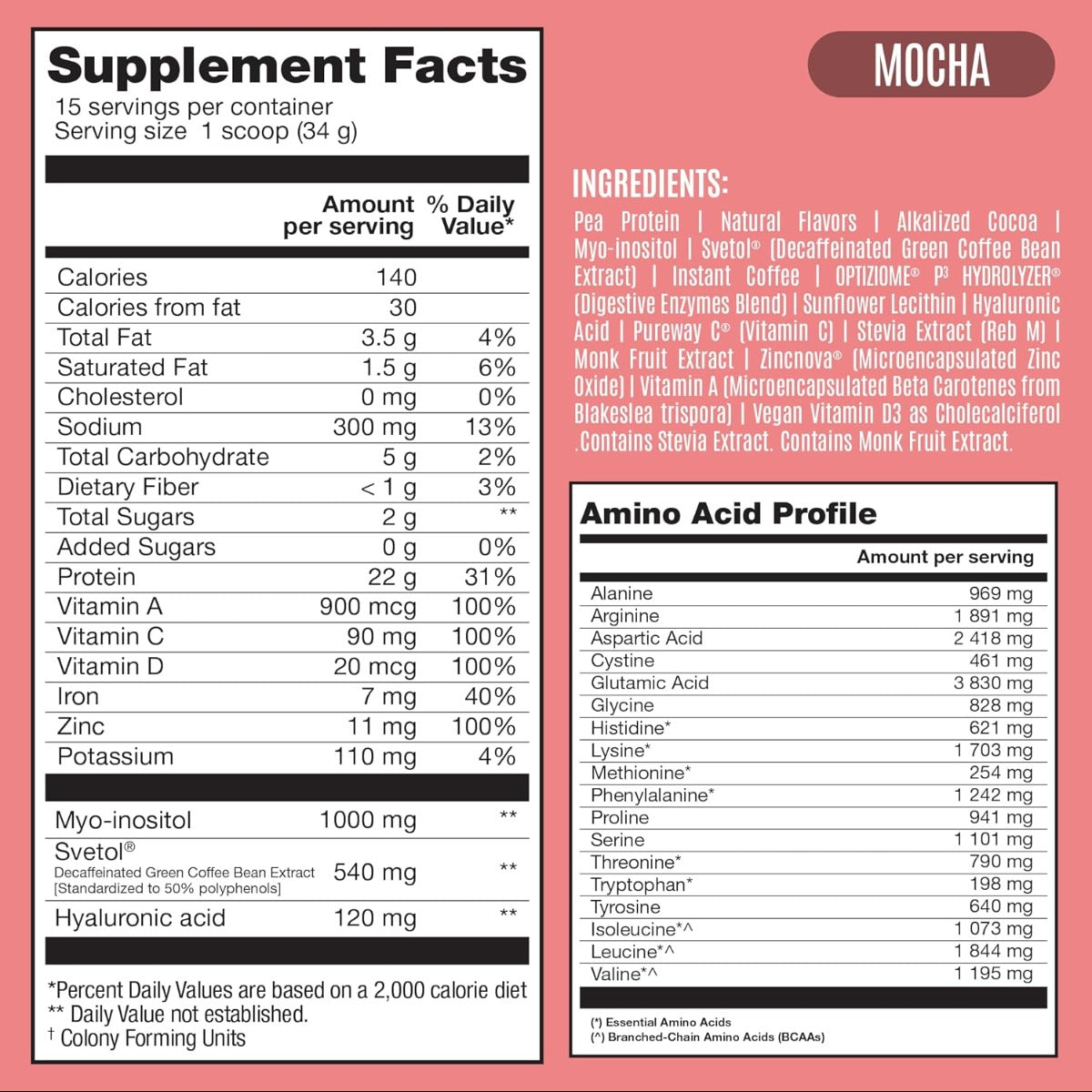 Fitmingo Mocha Plant-Based Protein Powder