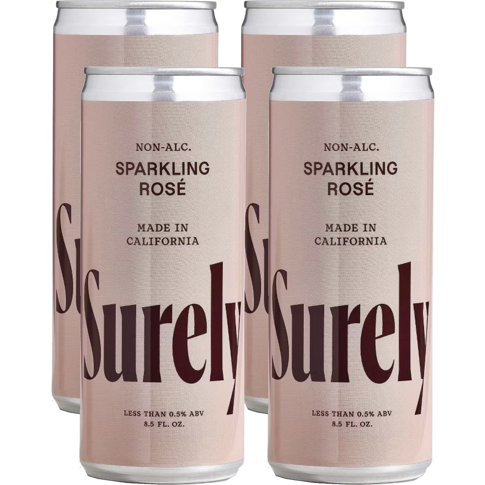Non-Alcoholic Sparkling Rose Wine (4 Pack)