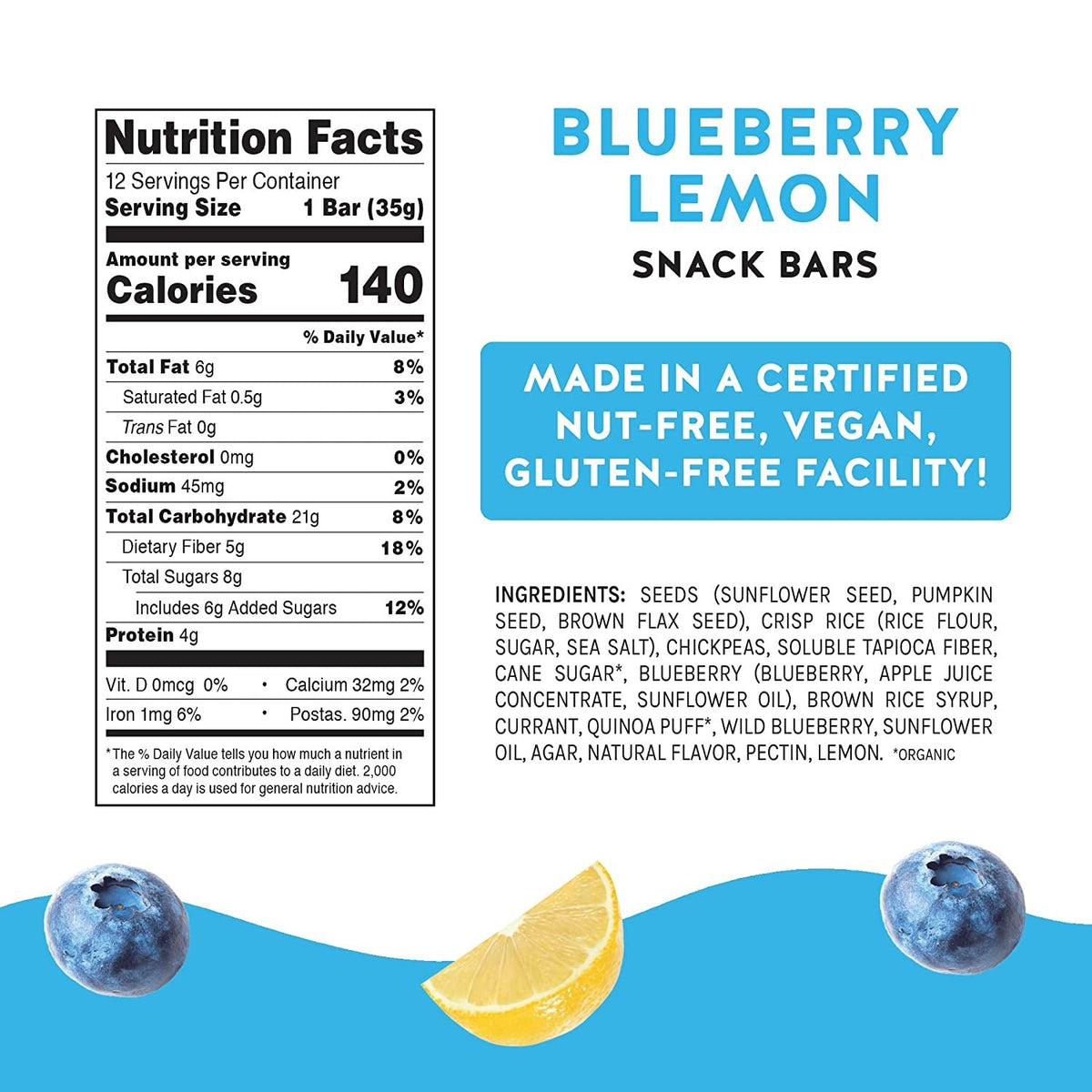 Blueberry Lemon Snack Bar