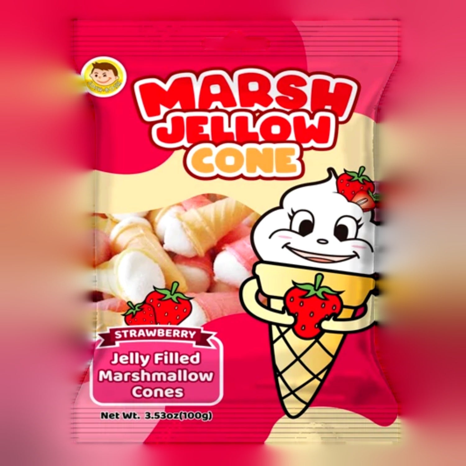 Marsh Jellow Cone - Strawberry