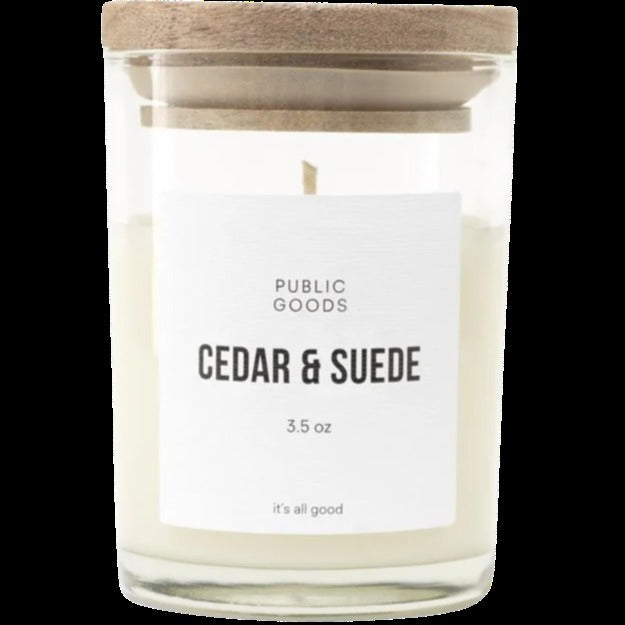 Cedar & Suede Soy Candle Wooden Lid