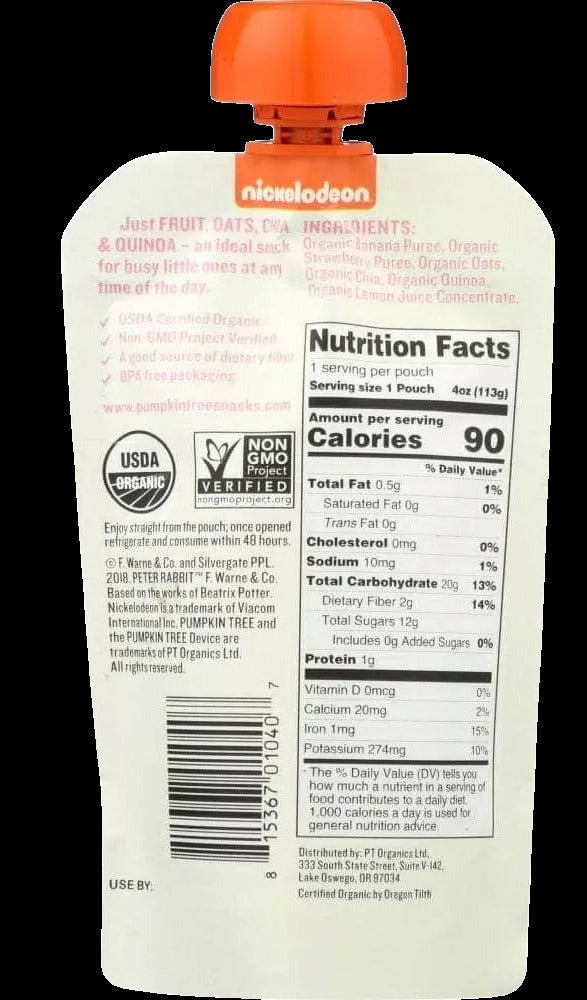 Banana & Strawberry Super Oats & Seeds Puree (10 Pack)