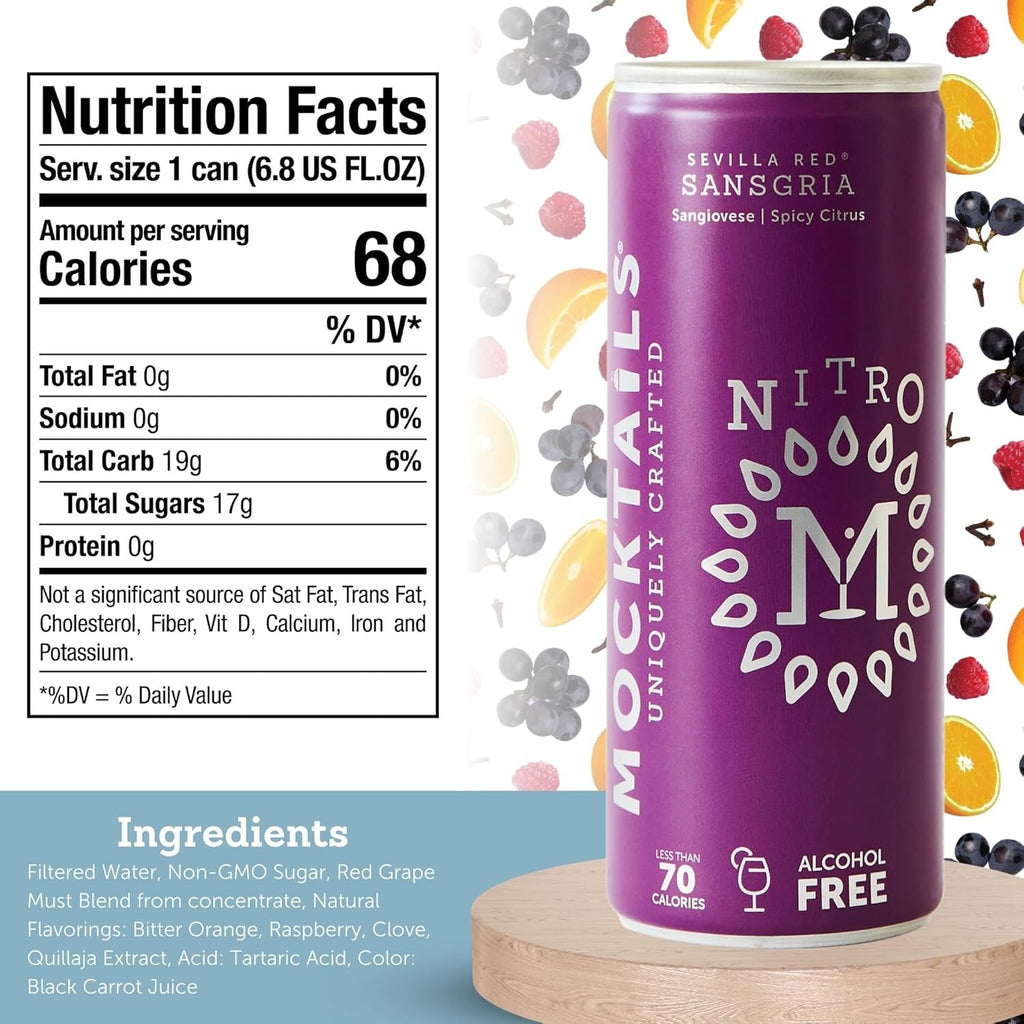 Nitro Sangria Non-Alcoholic Mocktail (4 Pack)