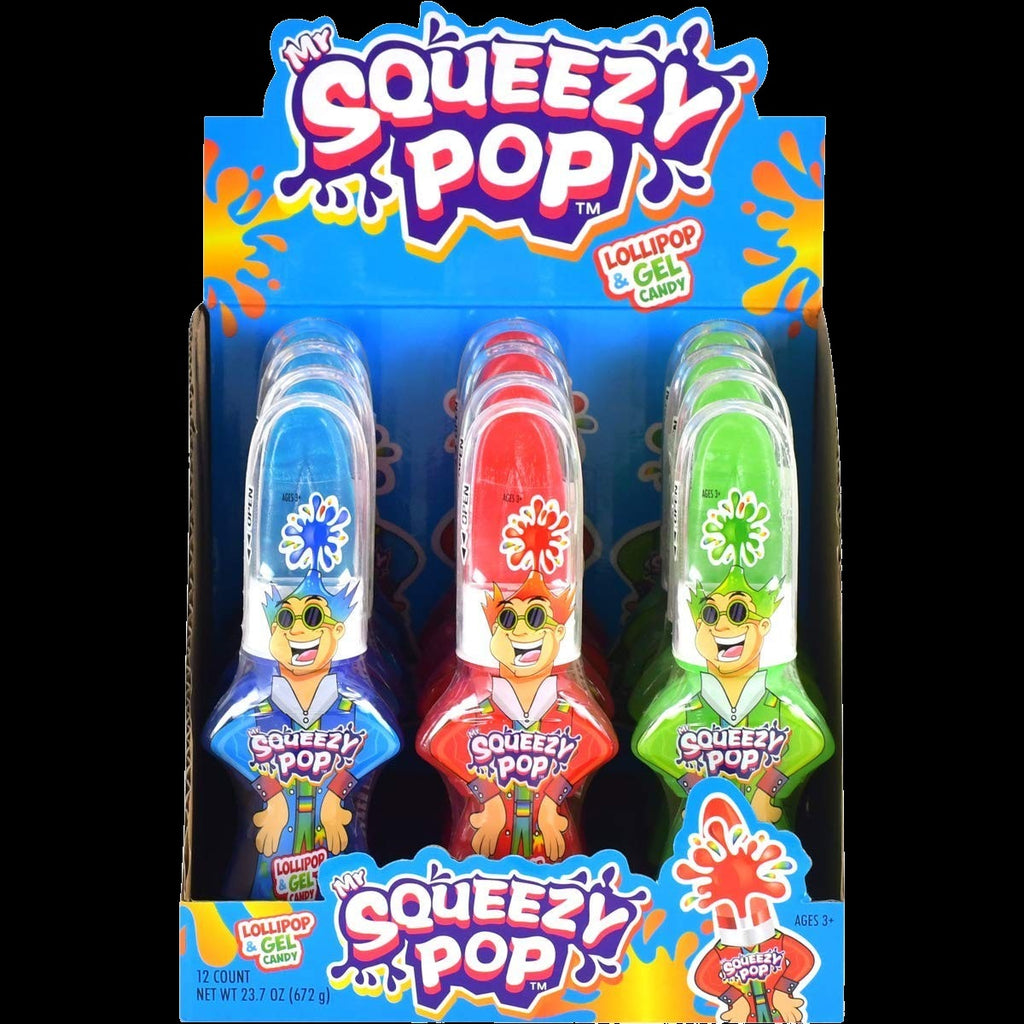Mr. Squeezy Lollipop & Gel Candy (12 Pack)