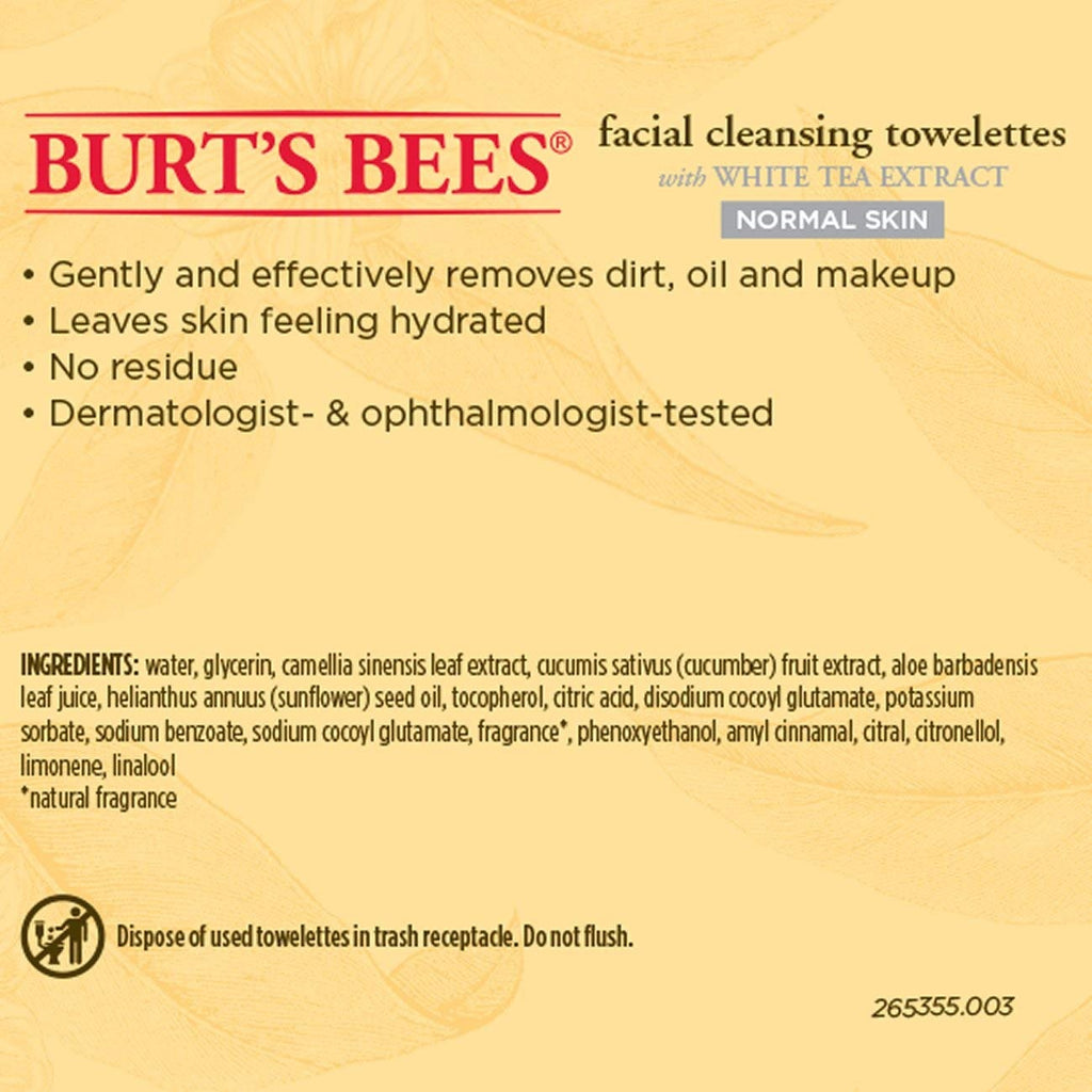 Facial Cleansing Towelettes (White Tea Extract)
