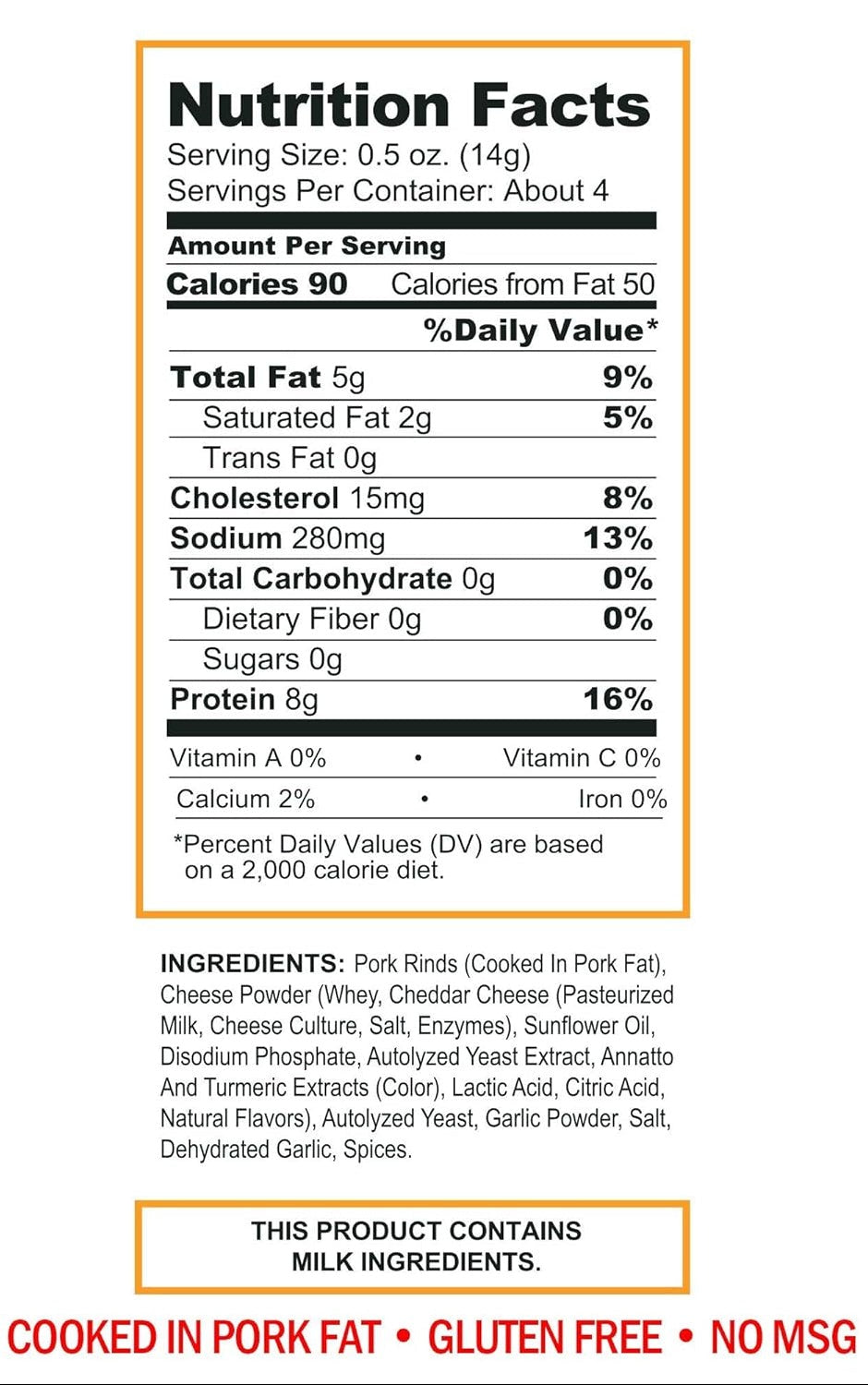 Nacho Cheddar Pork Rinds (12 CT)