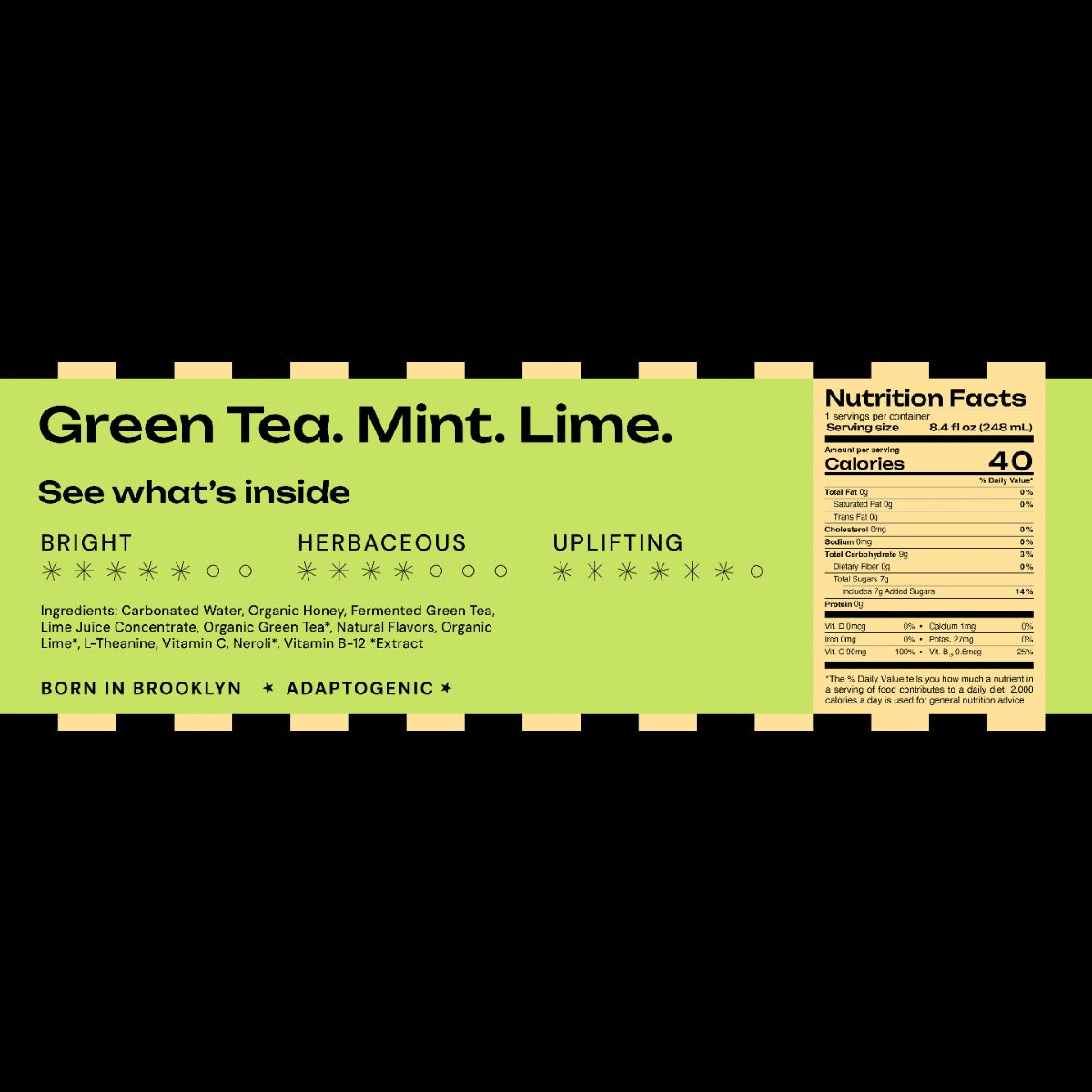 Green Tea Mint Lime Sparkling Tea (12 Pack)