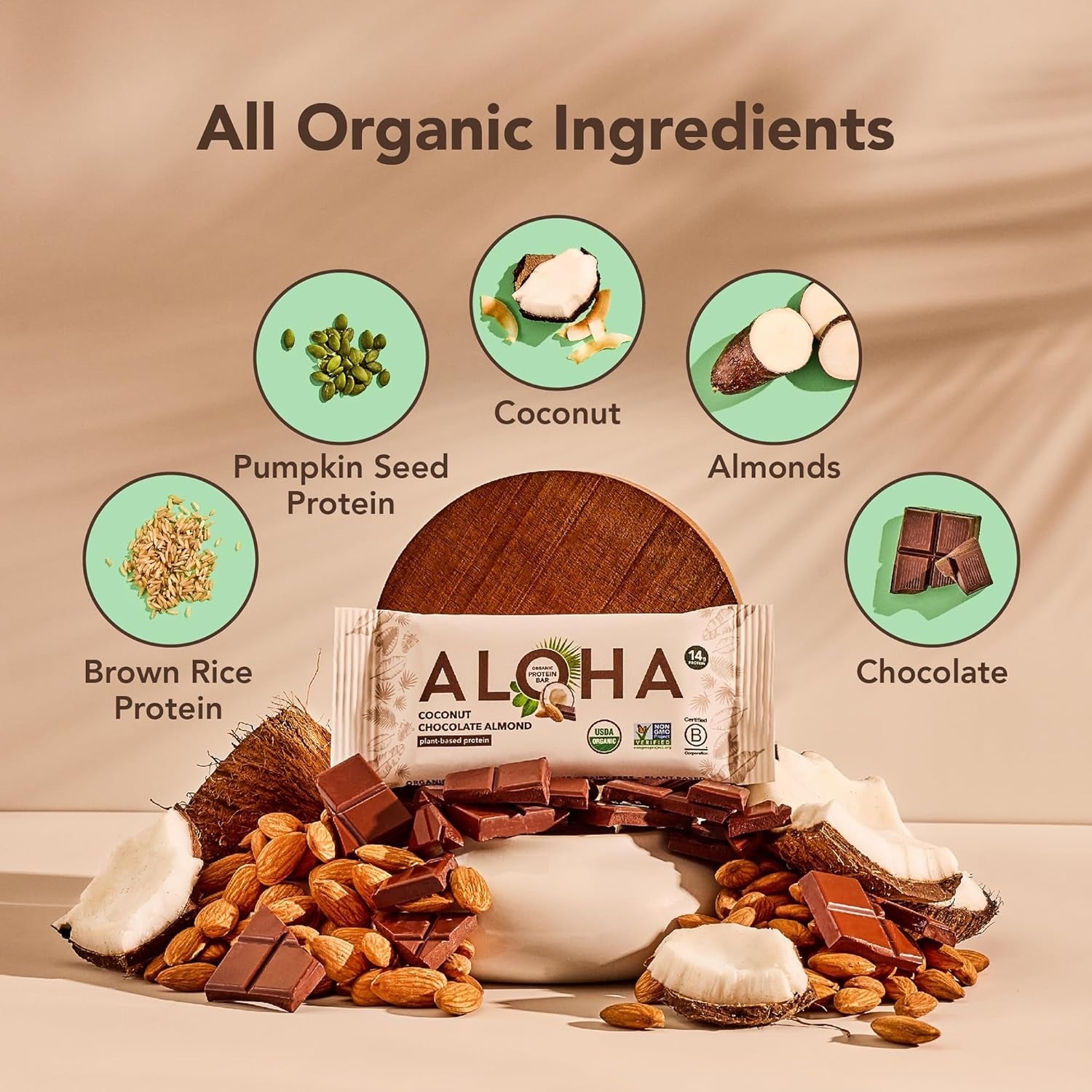 Organic Coconut Chocolate Almond Protein Bar (12 CT)