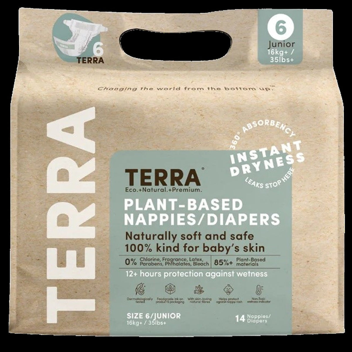 Plant Based Junior Diaper Size 6, 14CT