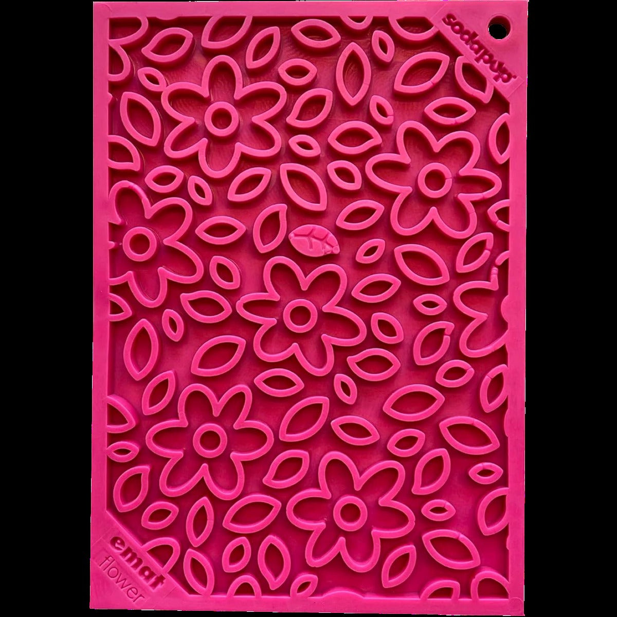 Flower Power eMat – Durable Dog Lick Mat Feeder - Small Pink
