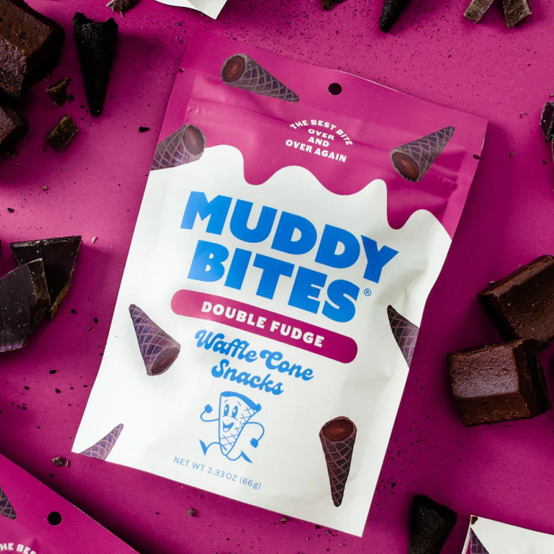 Double Fudge Waffle Cone Bites