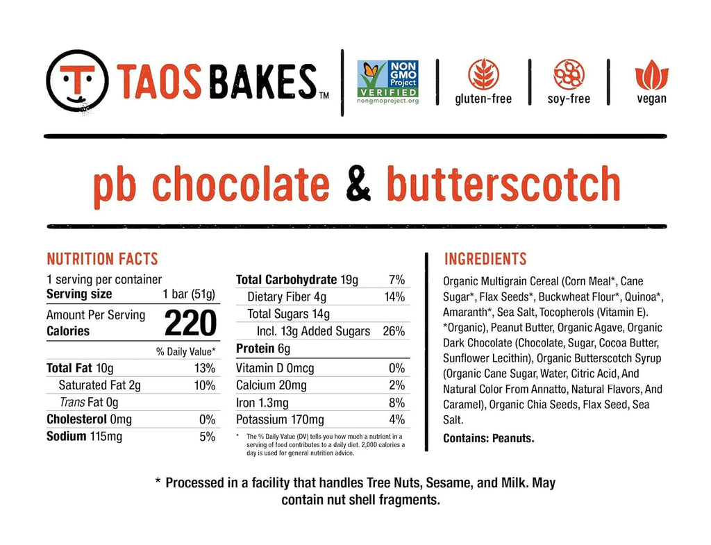 Peanut Butter Chocolate and Butterscotch Bars (12 CT)