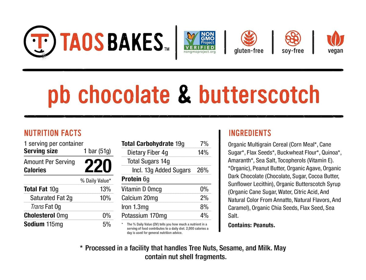 Peanut Butter Chocolate and Butterscotch Bars (12 CT)