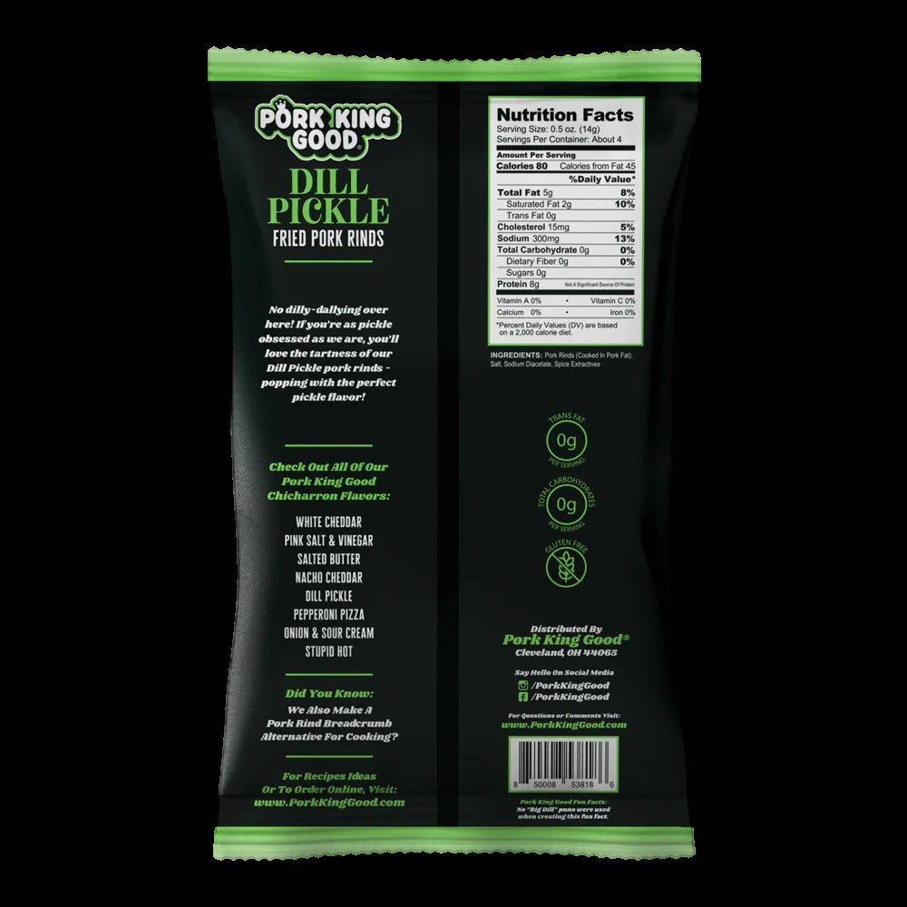 Dill Pickle Pork Rinds (12 Pack)