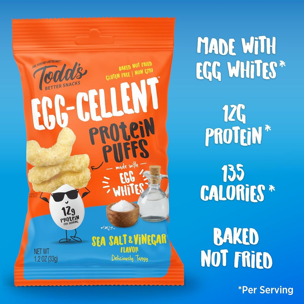 Egg-Cellent Protein Puffs - Sea Salt & Vinegar (10 Pack)