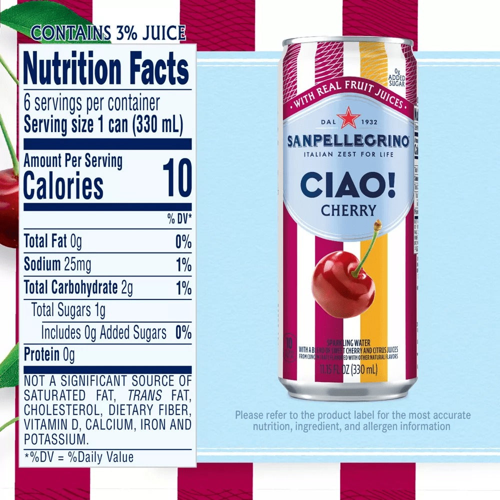 CIAO! Cherry Sparkling Water (6 Pack)