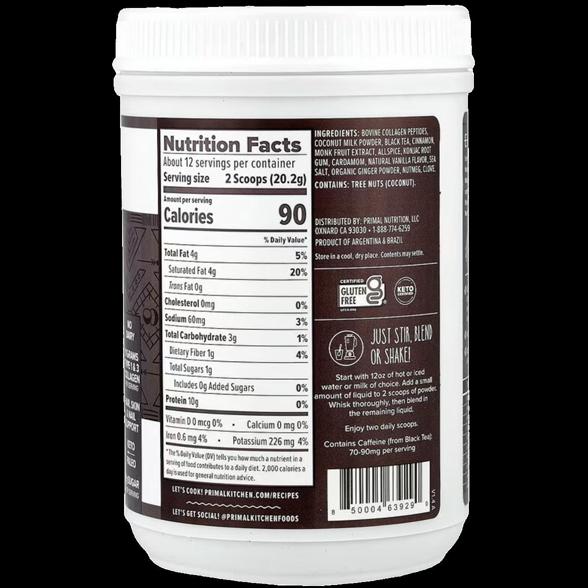 Chai Tea Collagen Keto Latte