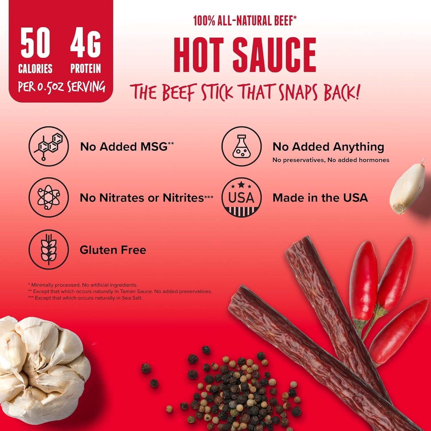 Hot Sauce Beef Stick (16 CT)