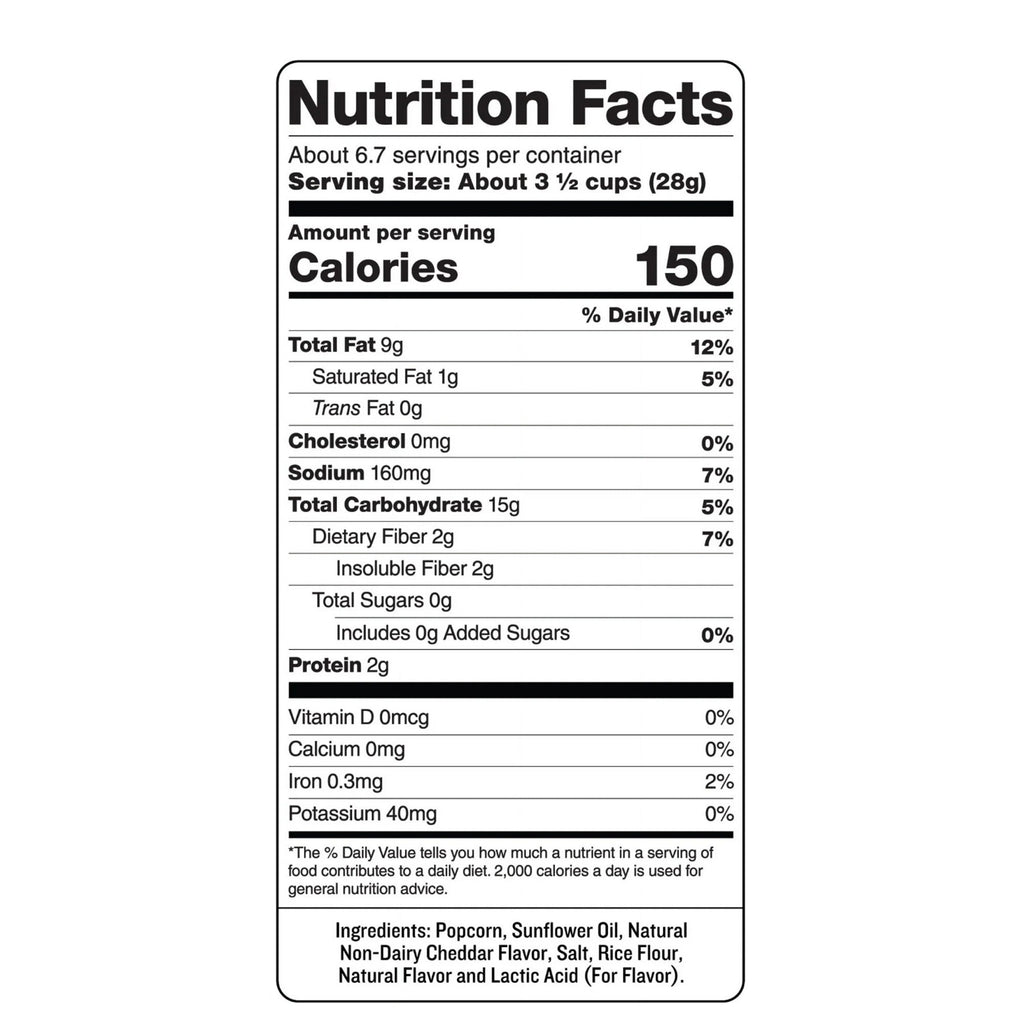 Dairy Free White Cheddar Popcorn