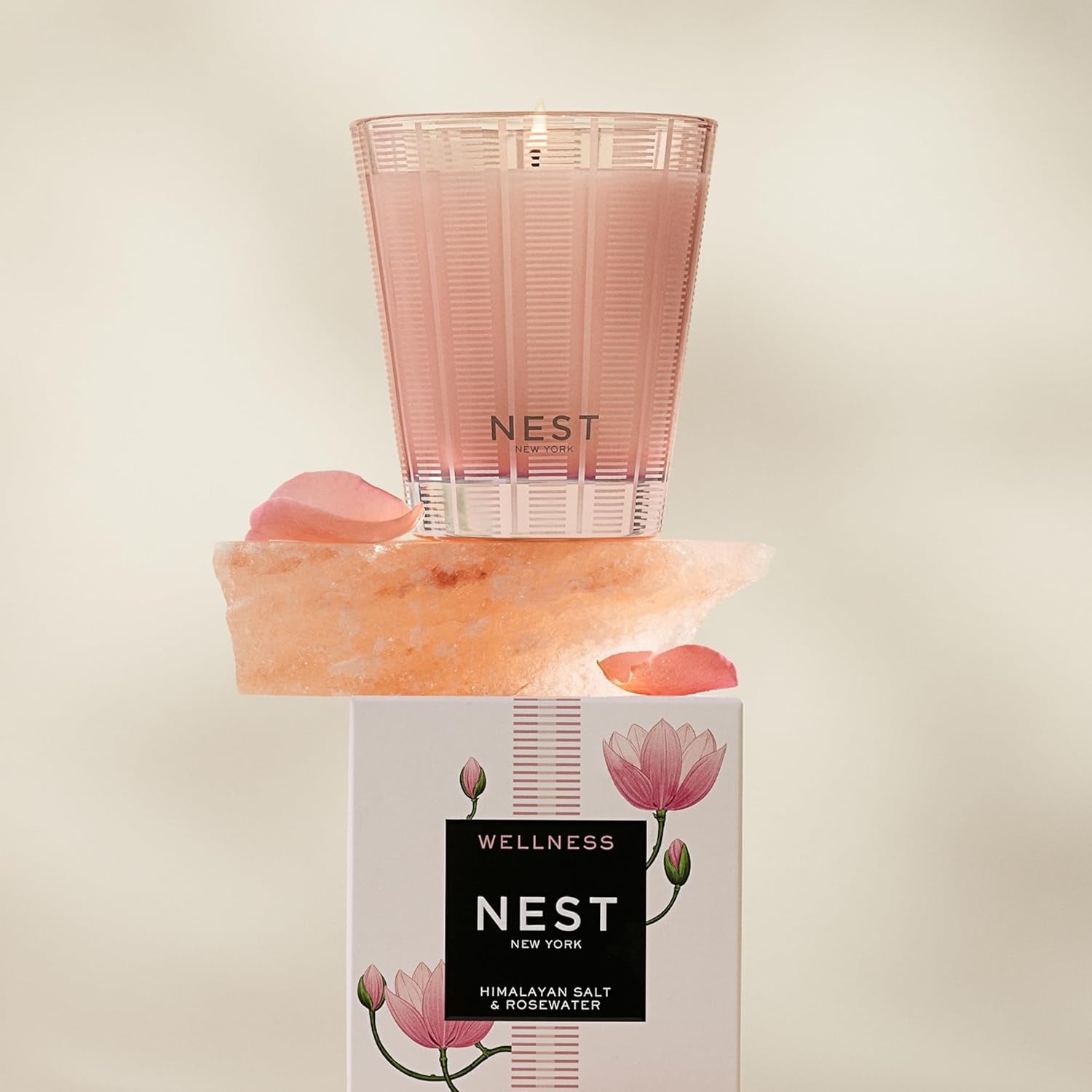 Himalayan Salt + Rosewater Scented Classic Candle