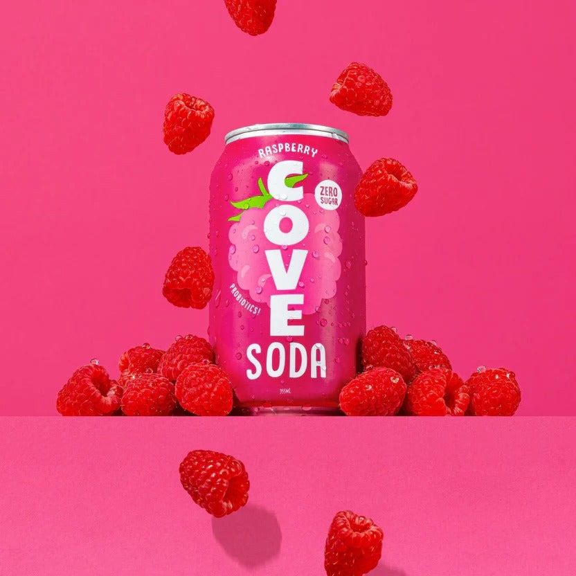 Probiotic Raspberry Soda (12 Pack)