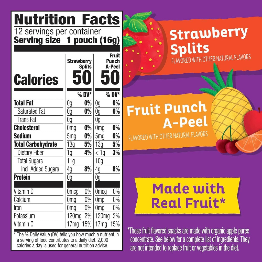 Organic Peel-A-Parts - Strawberry & Fruit Punch