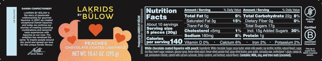 Peaches Chocolate Coated Gourmet Licorice