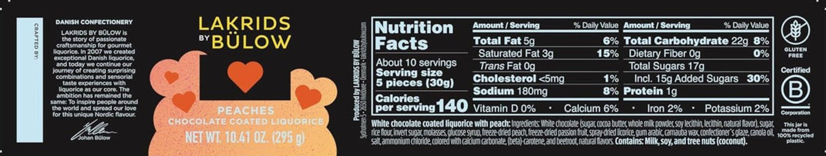 Peaches Chocolate Coated Gourmet Licorice