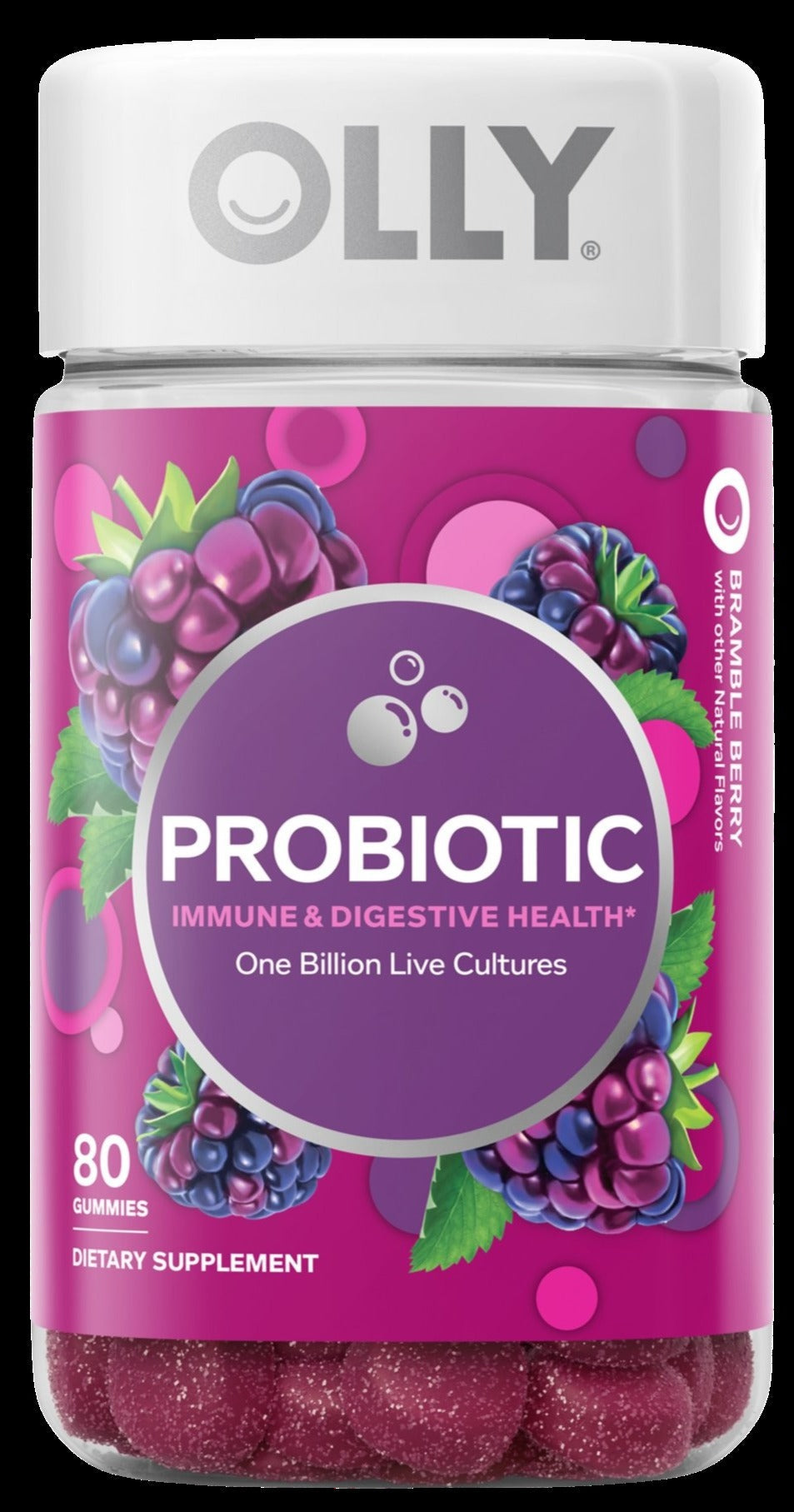 Berry Probiotic Immune & Digestive Health Gummies 80 Ct