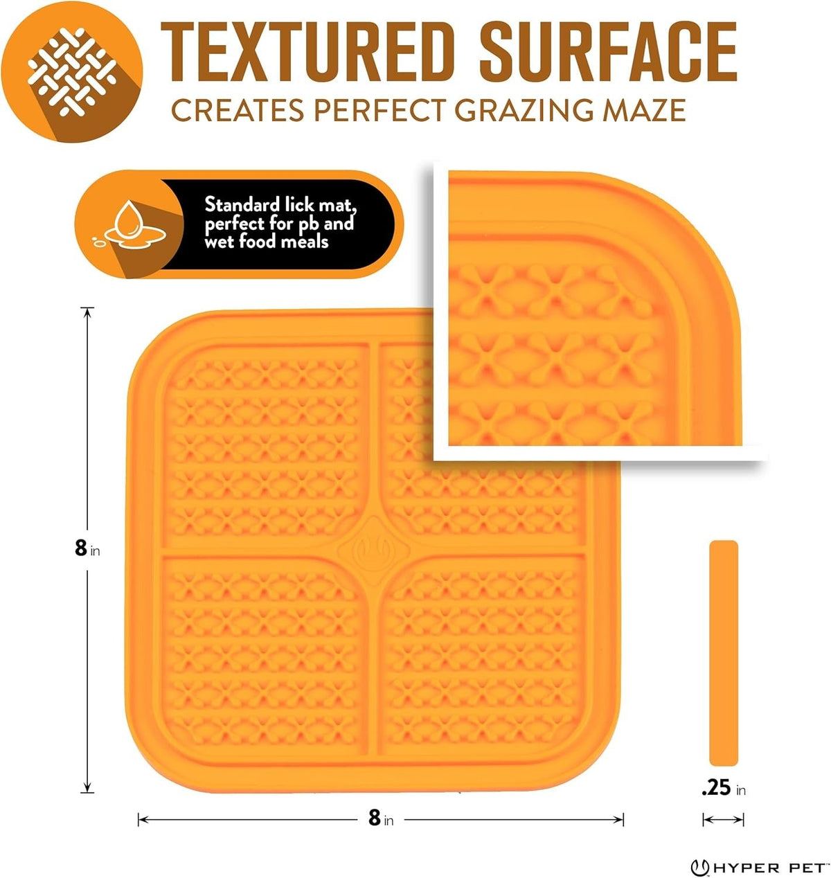 IQ Treat Mat To Reward Dog or Cat - Small Orange