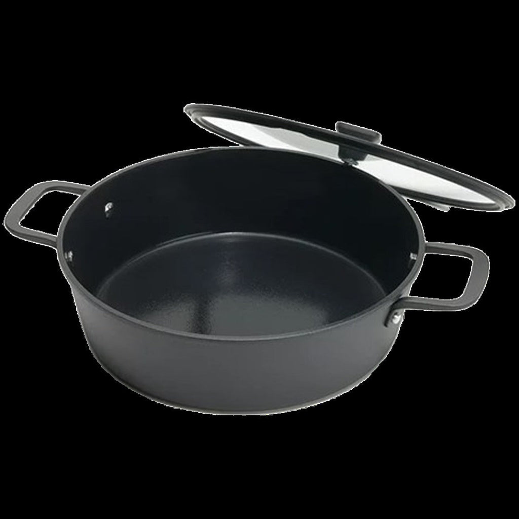 12" Cast Aluminum 5-Layer Nonstick Everything Pan - Black