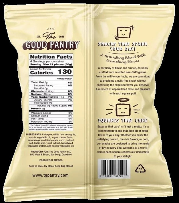 Rice Square Puffs - White Cheddar
