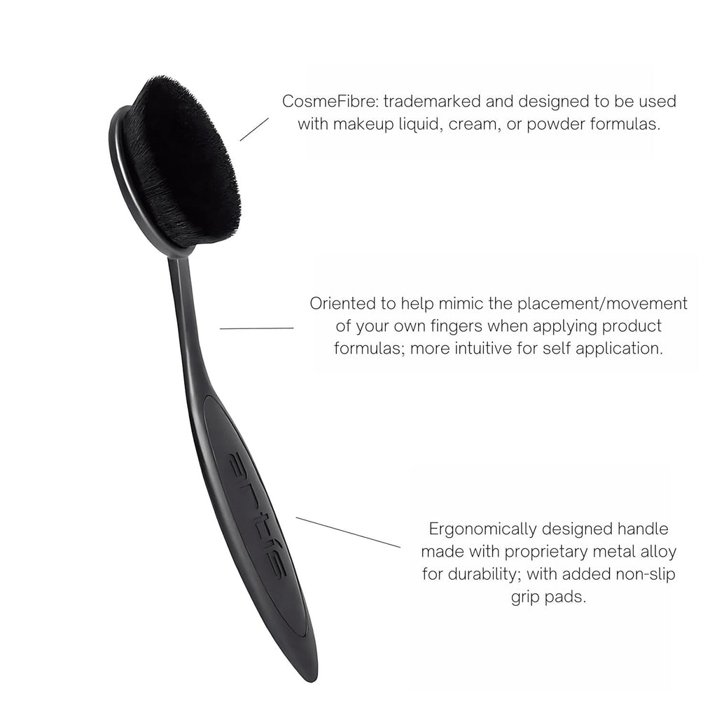 Elite Oval 7 Makeup Brush - Black