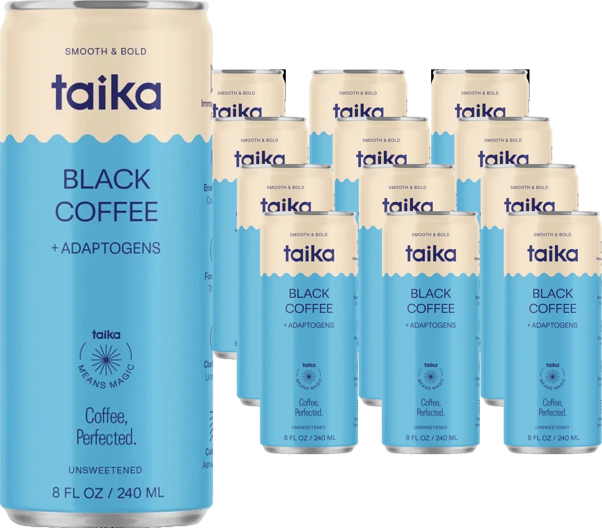 Black Coffee + Adaptogens (12 Pack)