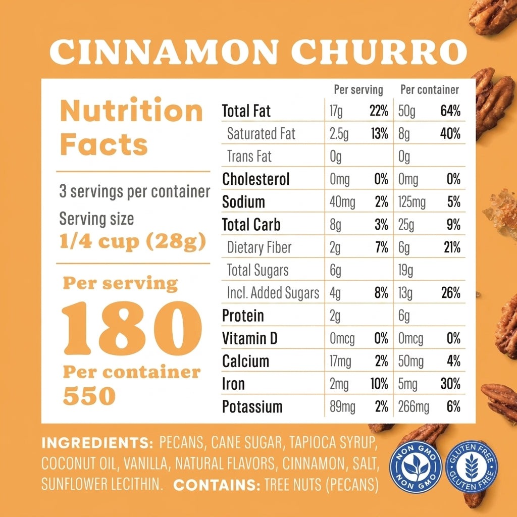 Roasted Cinnamon Churro Pecans