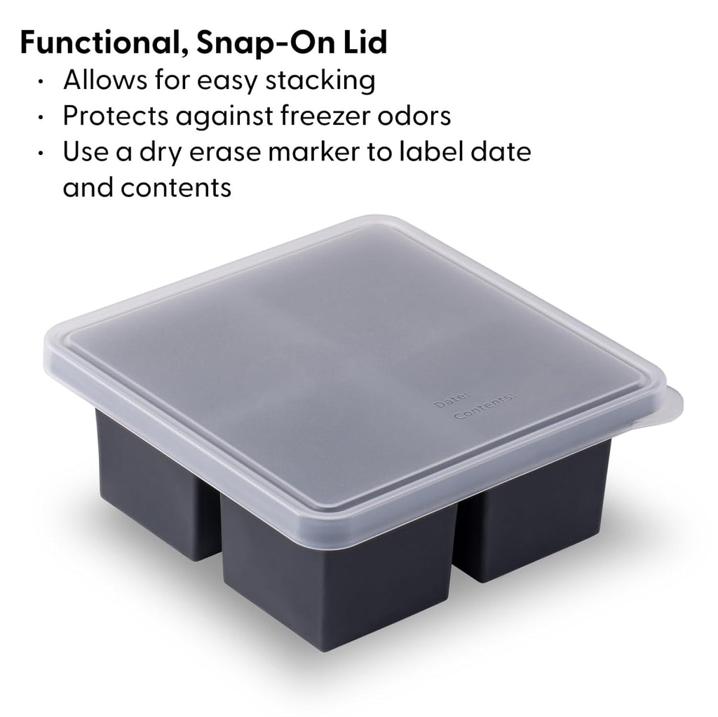 Cup Cube 4 Cube Tray - Charcoal