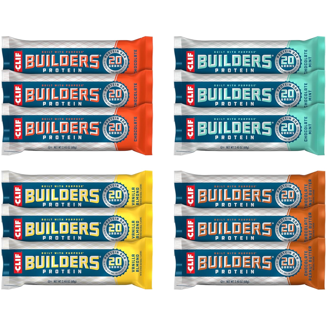 Plant Based Protein Bars Variety Pack (12 CT)