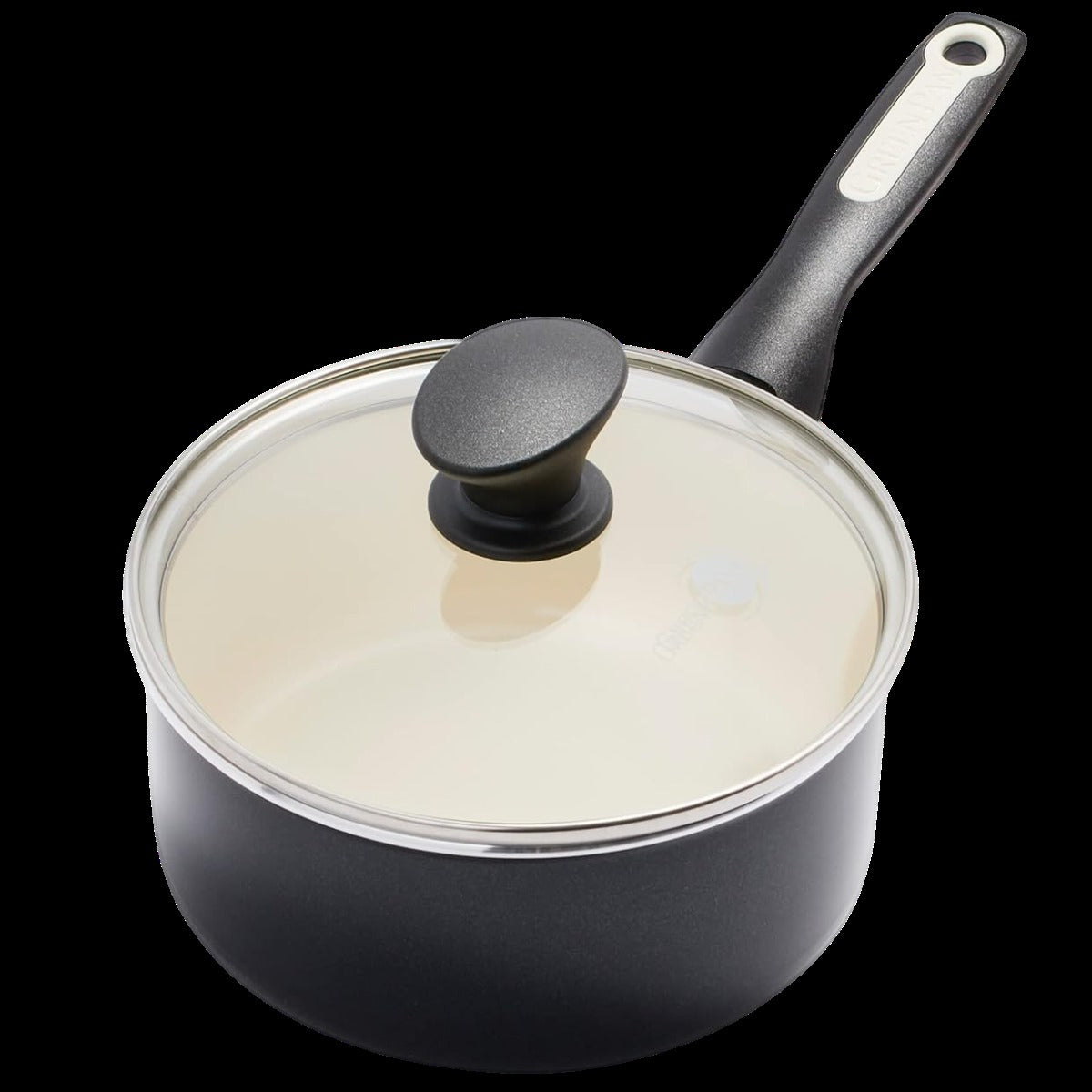 Rio Ceramic NS 2.2 QT Saucepan W/ Lid - Black