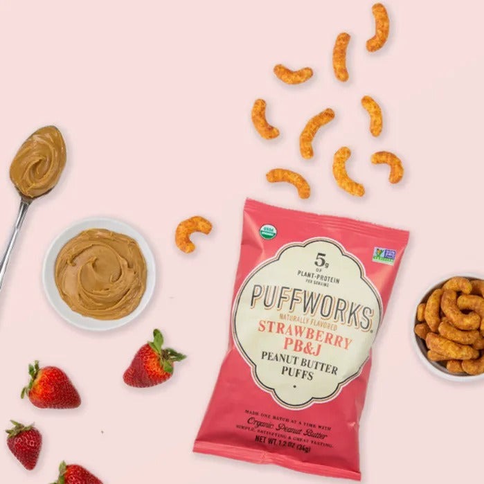 Strawberry PB&J Peanut Butter Puffs (6 Pack)