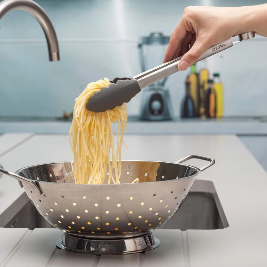 Silicone Cook's Tongs - Dark Grey