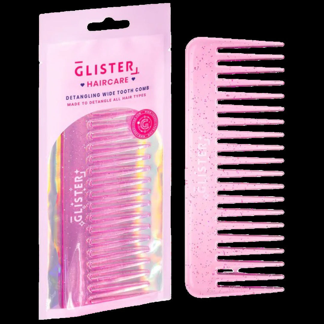 Sparkle Wide Tooth Detangling Comb - Pink