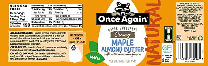 Creamy Maple Almond Butter