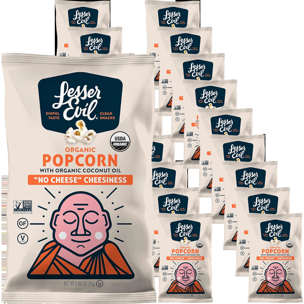 Organic Popcorn No Cheese Cheesiness (18 Pack)