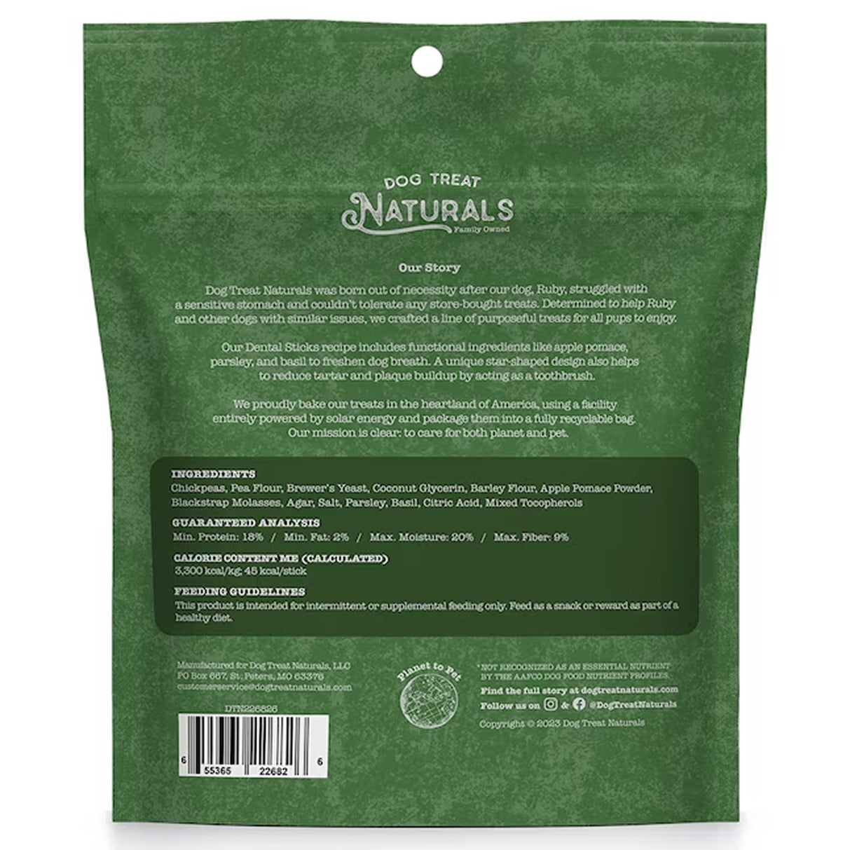 Chickpea & Basil Dog Dental Sticks (20 CT)