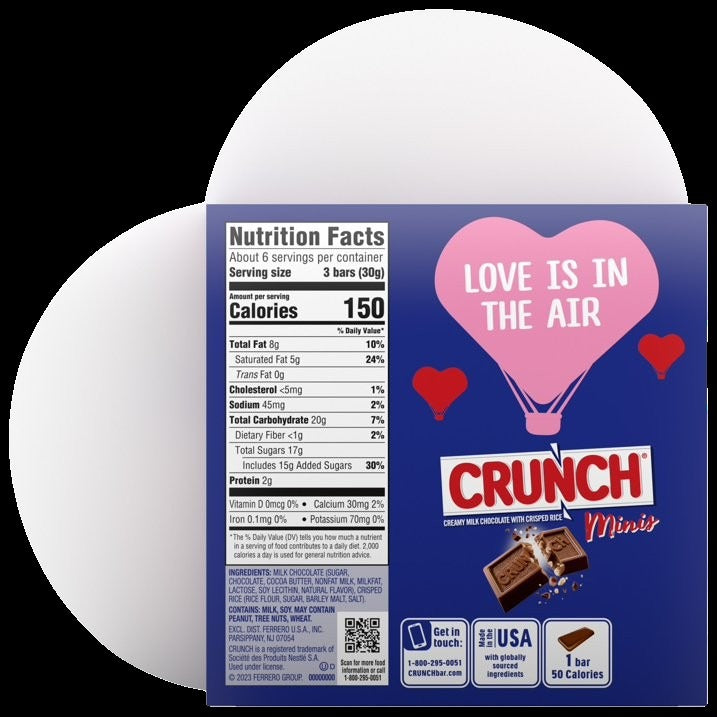 Minis Valentines Candy Bars