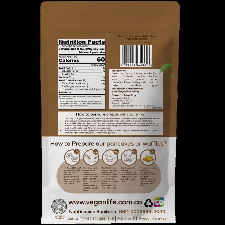 Vegan Mixes Chocolate Pancake Mix